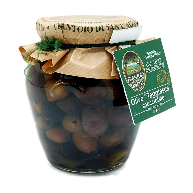 Olive taggiasche snocciolate in olio extravergine